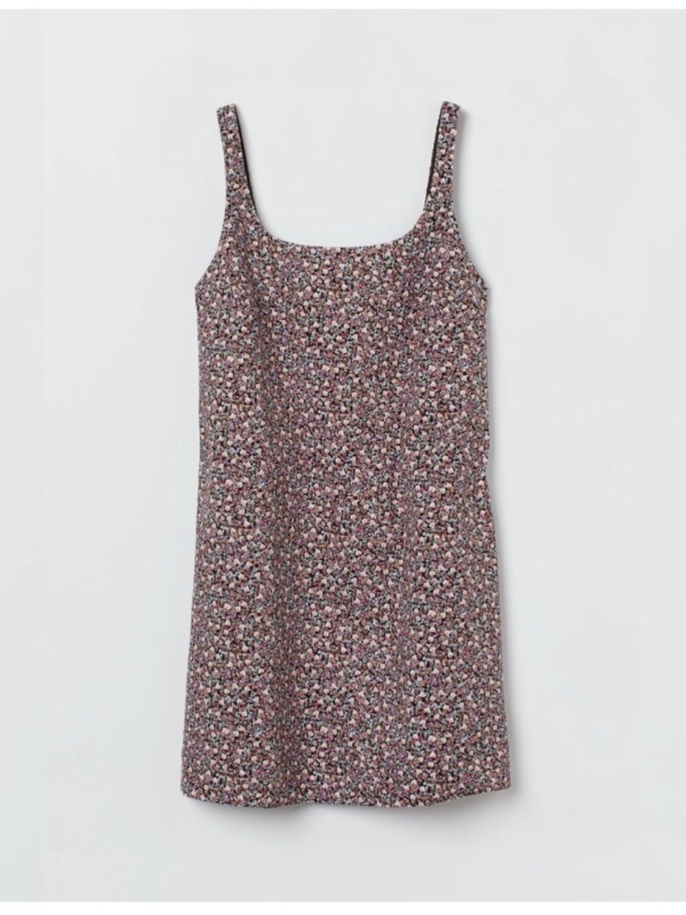 H&M Corduroy Floral Print Strap Mini Dress - Pi